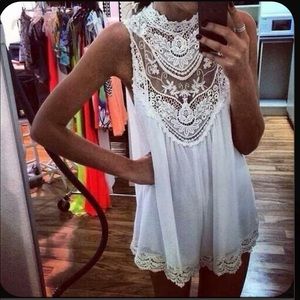 White lace dress